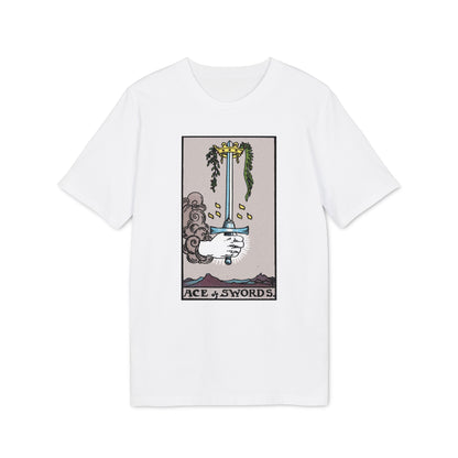 Ace of Swords Tarot T-Shirt - Mystical Palm & Sword Graphic Tee